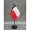 Chile Desk Flag with Base; American Made Rayon 4x6 inch Miniature Table Set Includes One Small Mini Country Stick Flags and One Black Stand